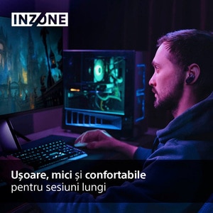 Casti Gaming SONY INZONE WF-G700NB, True Wireless Bluetooth, In-Ear, Microfon, Noise Cancelling, PC/PS5, Black Casti Gaming SONY INZONE WF-G700NB, True Wireless Bluetooth, In-Ear, Microfon, Noise Cancelling, PC/PS5, Black