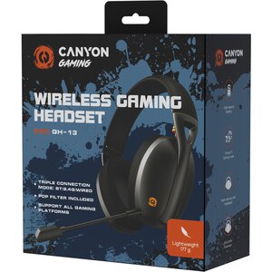 Casti Gaming Wireless CANYON Ego GH-13, 7.1, multiplatforma, Black Casti Gaming Wireless CANYON Ego GH-13, 7.1, multiplatforma, Black
