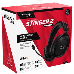 Casti Gaming Wireless HyperX Cloud Stinger 2, DTS Headphone:X Spatial Audio, PC, negru Casti Gaming Wireless HyperX Cloud Stinger 2, DTS Headphone:X Spatial Audio, PC, negru