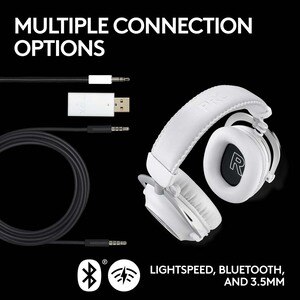 Casti Gaming Wireless LOGITECH G PRO X 2 LIGHTSPEED, 7.1 surround, multiplatforma, 3.5mm, alb Casti Gaming Wireless LOGITECH G PRO X 2 LIGHTSPEED, 7.1 surround, multiplatforma, 3.5mm, alb