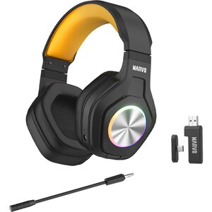 Casti Gaming Wireless MARVO HG9084W Pulz 80W, multiplatforma, stereo, 3.5mm, negru Casti Gaming Wireless MARVO HG9084W Pulz 80W, multiplatforma, stereo, 3.5mm, negru