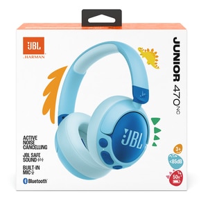 Casti pentru copii JBL JR470NC, Bluetooth, Over-ear, Microfon, Noise Cancelling, albastru Casti pentru copii JBL JR470NC, Bluetooth, Over-ear, Microfon, Noise Cancelling, albastru