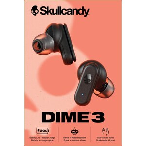 Casti SKULLCANDY Dime 3 S2DCW-R740, True Wireless Bluetooth, In-Ear, Microfon, True Black Casti SKULLCANDY Dime 3 S2DCW-R740, True Wireless Bluetooth, In-Ear, Microfon, True Black