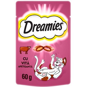 Recompensa pentru pisici DREAMIES, Snack, Vita, 60 g Recompensa pentru pisici DREAMIES, Snack, Vita, 60 g