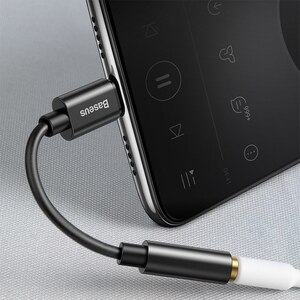 Adaptor USB-C - Jack 3.5 mm BASEUS L54, negru Adaptor USB-C - Jack 3.5 mm BASEUS L54, negru