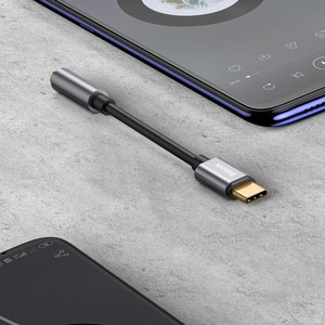 Adaptor USB-C - Jack 3.5 mm BASEUS L54, negru Adaptor USB-C - Jack 3.5 mm BASEUS L54, negru