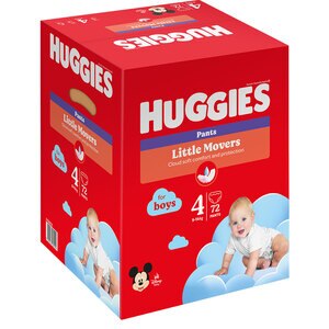 Scutece chilotel HUGGIES Little Movers nr 4, Baieti, 9-14 kg, 72 buc Scutece chilotel HUGGIES Little Movers nr 4, Baieti, 9-14 kg, 72 buc