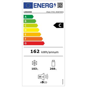 Combina frigorifica LIEBHERR CNsdc 5703, Duo Cooling, 371 l, H 201.5 cm, Clasa C, inox Combina frigorifica LIEBHERR CNsdc 5703, Duo Cooling, 371 l, H 201.5 cm, Clasa C, inox