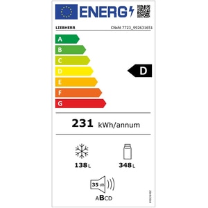 Combina frigorifica LIEBHERR CNsfd 7723 Plus, Duo Cooling, 486 l, H 201.5 cm, Clasa D, argintiu Combina frigorifica LIEBHERR CNsfd 7723 Plus, Duo Cooling, 486 l, H 201.5 cm, Clasa D, argintiu