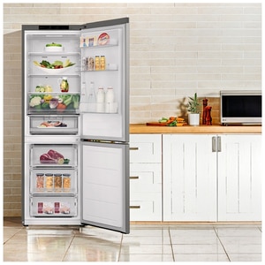 Combina frigorifica LG GBV3100DPY, No Frost, 344 l, H 186 cm, Clasa D, argintiu Combina frigorifica LG GBV3100DPY, No Frost, 344 l, H 186 cm, Clasa D, argintiu