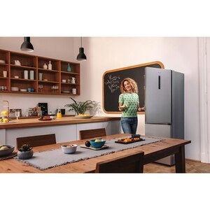 Combina frigorifica GORENJE NRK6192AS4, No Frost Plus, 304 l, H 186 cm, Clasa E, argintiu Combina frigorifica GORENJE NRK6192AS4, No Frost Plus, 304 l, H 186 cm, Clasa E, argintiu