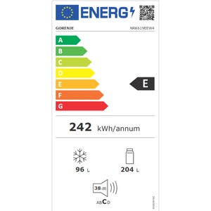 Combina frigorifica GORENJE NRK619EEW4, No Frost, 300 l, H 185 cm, Clasa E, alb Combina frigorifica GORENJE NRK619EEW4, No Frost, 300 l, H 185 cm, Clasa E, alb