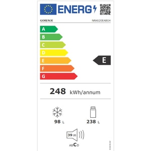 Combina frigorifica GORENJE NRK620EABG4, No Frost Plus, 336 l, H 200 cm, Clasa E, negru Combina frigorifica GORENJE NRK620EABG4, No Frost Plus, 336 l, H 200 cm, Clasa E, negru