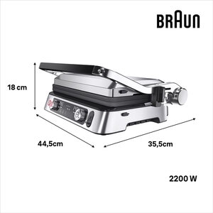 Gratar electric BRAUN MultiGrill 9 Pro CG9160, 2200W, argintiu-negru Gratar electric BRAUN MultiGrill 9 Pro CG9160, 2200W, argintiu-negru