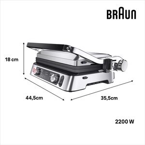 Gratar electric BRAUN MultiGrill 9 Pro CG9167, 2200W, argintiu-negru Gratar electric BRAUN MultiGrill 9 Pro CG9167, 2200W, argintiu-negru