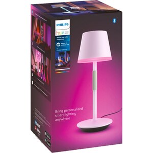 Lampa portabila smart PHILIPS HUE Go 8719514404571, Bluetooth, lumina RGB, 6.2W, alb Lampa portabila smart PHILIPS HUE Go 8719514404571, Bluetooth, lumina RGB, 6.2W, alb