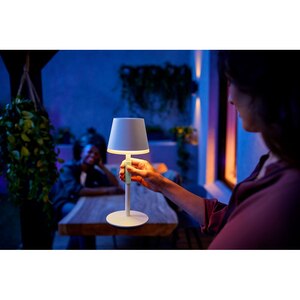 Lampa portabila smart PHILIPS HUE Go 8719514404571, Bluetooth, lumina RGB, 6.2W, alb Lampa portabila smart PHILIPS HUE Go 8719514404571, Bluetooth, lumina RGB, 6.2W, alb