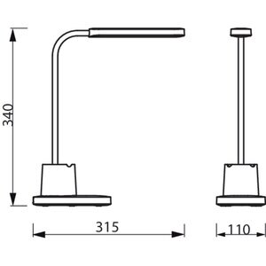 Lampa de birou PHILIPS 8719514443792, 7W, Alb Lampa de birou PHILIPS 8719514443792, 7W, Alb