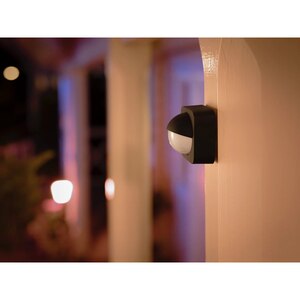 Senzor de miscare PHILIPS HUE 8719514342262, exterior, IP54, negru Senzor de miscare PHILIPS HUE 8719514342262, exterior, IP54, negru