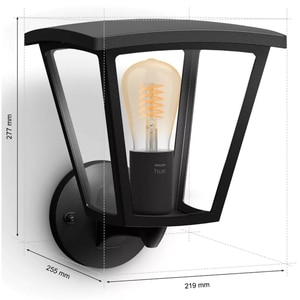 Aplica de exterior LED PHILIPS HUE 8719514388512, 7W, 550lm, IP44, negru Aplica de exterior LED PHILIPS HUE 8719514388512, 7W, 550lm, IP44, negru