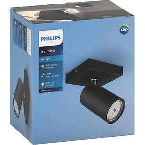 Spot PHILIPS myLiving Kosipo 8718696164884, 5.5W, negru Spot PHILIPS myLiving Kosipo 8718696164884, 5.5W, negru
