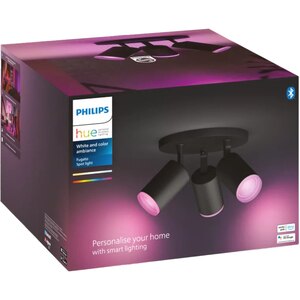 Proiector LED LED RGB PHILIPS HUE 8718696171547, 3 x 5.7W, 1050lm, Wi-Fi, Negru Proiector LED LED RGB PHILIPS HUE 8718696171547, 3 x 5.7W, 1050lm, Wi-Fi, Negru