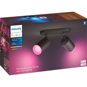 Spot LED Smart PHILIPS Hue Fugato, 2x5.7W, 2x350lm, Wi-Fi, negru Spot LED Smart PHILIPS Hue Fugato, 2x5.7W, 2x350lm, Wi-Fi, negru