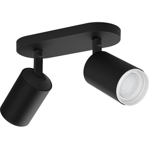 Spot LED Smart PHILIPS Hue Fugato, 2x5.7W, 2x350lm, Wi-Fi, negru Spot LED Smart PHILIPS Hue Fugato, 2x5.7W, 2x350lm, Wi-Fi, negru