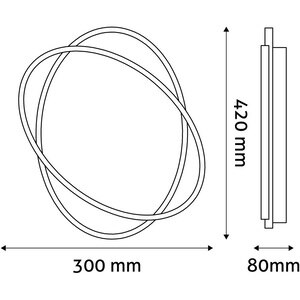 Plafoniera LED AVIDE Colin, 43W, 3270lm, IP20, alb Plafoniera LED AVIDE Colin, 43W, 3270lm, IP20, alb