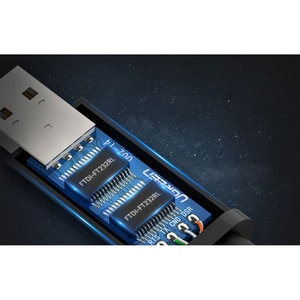 Cablu consola USB 2.0 - RJ45 UGREEN CM204, 3m, negru Cablu consola USB 2.0 - RJ45 UGREEN CM204, 3m, negru