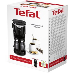 Cafetiera TEFAL Perfectta CM340811, 0.6l, 600W, 6 cesti, negru-argintiu Cafetiera TEFAL Perfectta CM340811, 0.6l, 600W, 6 cesti, negru-argintiu