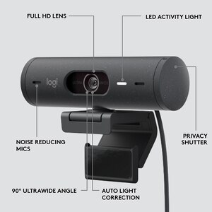 Camera Web LOGITECH Brio 500, Full HD 1080p, negru Camera Web LOGITECH Brio 500, Full HD 1080p, negru