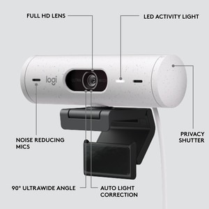 Camera Web LOGITECH Brio 500, Full HD 1080p, alb Camera Web LOGITECH Brio 500, Full HD 1080p, alb
