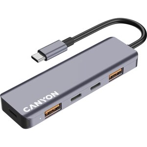 Hub USB CANYON DS-18, USB-C, USB 3.2, gri Hub USB CANYON DS-18, USB-C, USB 3.2, gri