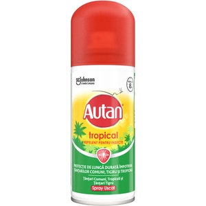 Spray repelent anti-tantari AUTAN Tropical, 100 ml Spray repelent anti-tantari AUTAN Tropical, 100 ml