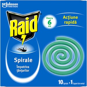 Spirale anti-tantari RAID, 10 buc Spirale anti-tantari RAID, 10 buc