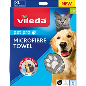 Prosop microfibra VILEDA Pet Pro XL, 65 x 100 cm, gri Prosop microfibra VILEDA Pet Pro XL, 65 x 100 cm, gri