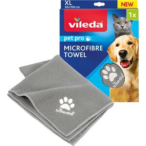 Prosop microfibra VILEDA Pet Pro XL, 65 x 100 cm, gri Prosop microfibra VILEDA Pet Pro XL, 65 x 100 cm, gri