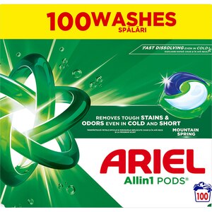 Detergent capsule ARIEL Allin1 PODS Mountain Spring, 100 spalari Detergent capsule ARIEL Allin1 PODS Mountain Spring, 100 spalari