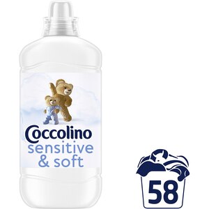 Balsam de rufe COCCOLINO Sensitive & Soft, 1.45 l, 58 spalari Balsam de rufe COCCOLINO Sensitive & Soft, 1.45 l, 58 spalari