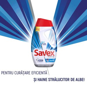 Detergent lichid SAVEX Premium White, 1.8 l, 45 spalari Detergent lichid SAVEX Premium White, 1.8 l, 45 spalari