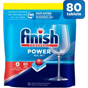 Detergent pentru masina de spalat vase FINISH Power All in One, 80 tablete Detergent pentru masina de spalat vase FINISH Power All in One, 80 tablete