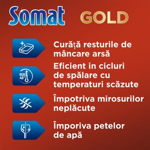 Detergent pentru masina de spalat vase SOMAT Gold, 90 tablete Detergent pentru masina de spalat vase SOMAT Gold, 90 tablete
