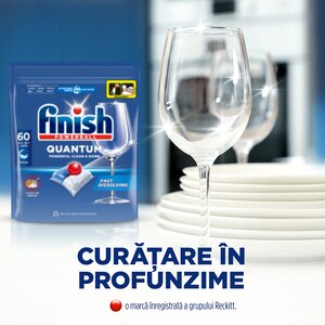 Pachet Detergent pentru masina de spalat vase Finish Quantum, 2x60 buc Pachet Detergent pentru masina de spalat vase Finish Quantum, 2x60 buc