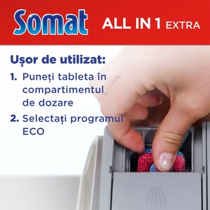 Detergent pentru masina de spalat vase SOMAT All in One Extra, 24 tablete Detergent pentru masina de spalat vase SOMAT All in One Extra, 24 tablete