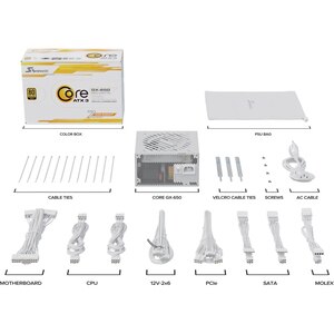 Sursa PC SEASONIC CORE GX-650-ATX 3.1 White, 650W, 120mm, 80 Plus Gold, Full modulara Sursa PC SEASONIC CORE GX-650-ATX 3.1 White, 650W, 120mm, 80 Plus Gold, Full modulara