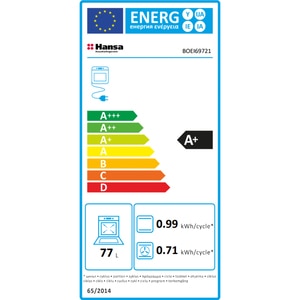 Cuptor incorporabil HANSA BOEI69721, Electric, Autocuratare catalitica, 77 litri, Clasa A+, inox Cuptor incorporabil HANSA BOEI69721, Electric, Autocuratare catalitica, 77 litri, Clasa A+, inox