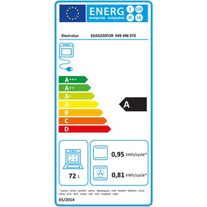 Cuptor incorporabil ELECTROLUX SurroundCook EOA5220FOR, Electric, Autocuratare catalitica, 72 l, Clasa A, negru Cuptor incorporabil ELECTROLUX SurroundCook EOA5220FOR, Electric, Autocuratare catalitica, 72 l, Clasa A, negru