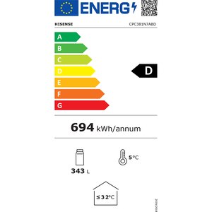 Vitrina frigorifica HISENSE CPC381N7ABD, No Frost, 343 l, H 200 cm, Clasa D, negru Vitrina frigorifica HISENSE CPC381N7ABD, No Frost, 343 l, H 200 cm, Clasa D, negru