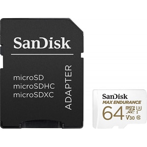 Card de memorie SANDISK Max Endurance, microSDXC, 64GB, 100MB/s, clasa 10/U3/V30, UHS-I, adaptor Card de memorie SANDISK Max Endurance, microSDXC, 64GB, 100MB/s, clasa 10/U3/V30, UHS-I, adaptor